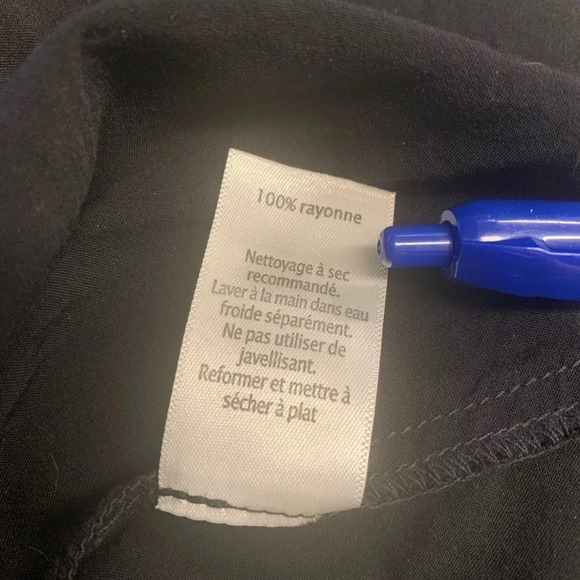 Ecru Isabel Black Boho Eyelet Long Sleeve Blouse | Top Size S - Picture 9 of 9